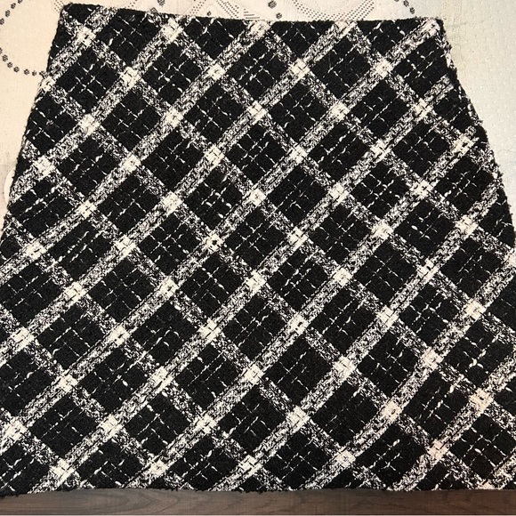 Suzy shier skirt black and white plaid size S - Picture 2 of 4